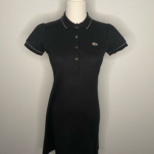 Lacoste Black Polo Mini Dress Japan size 38 or XS - Special Edition